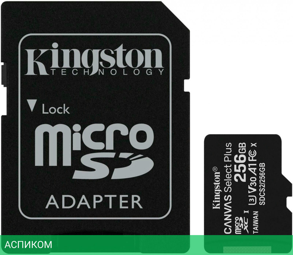 Карта памяти Kingston SDHC-micro 256GB (SDCS2/256GB)