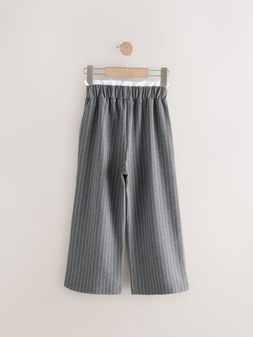 Брюки школьные с высокой талией для девочки Next AN5-956, Серый