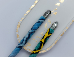 Браслет из бисера Змейка, Ручная работа, подарок маме/сестре/подруге