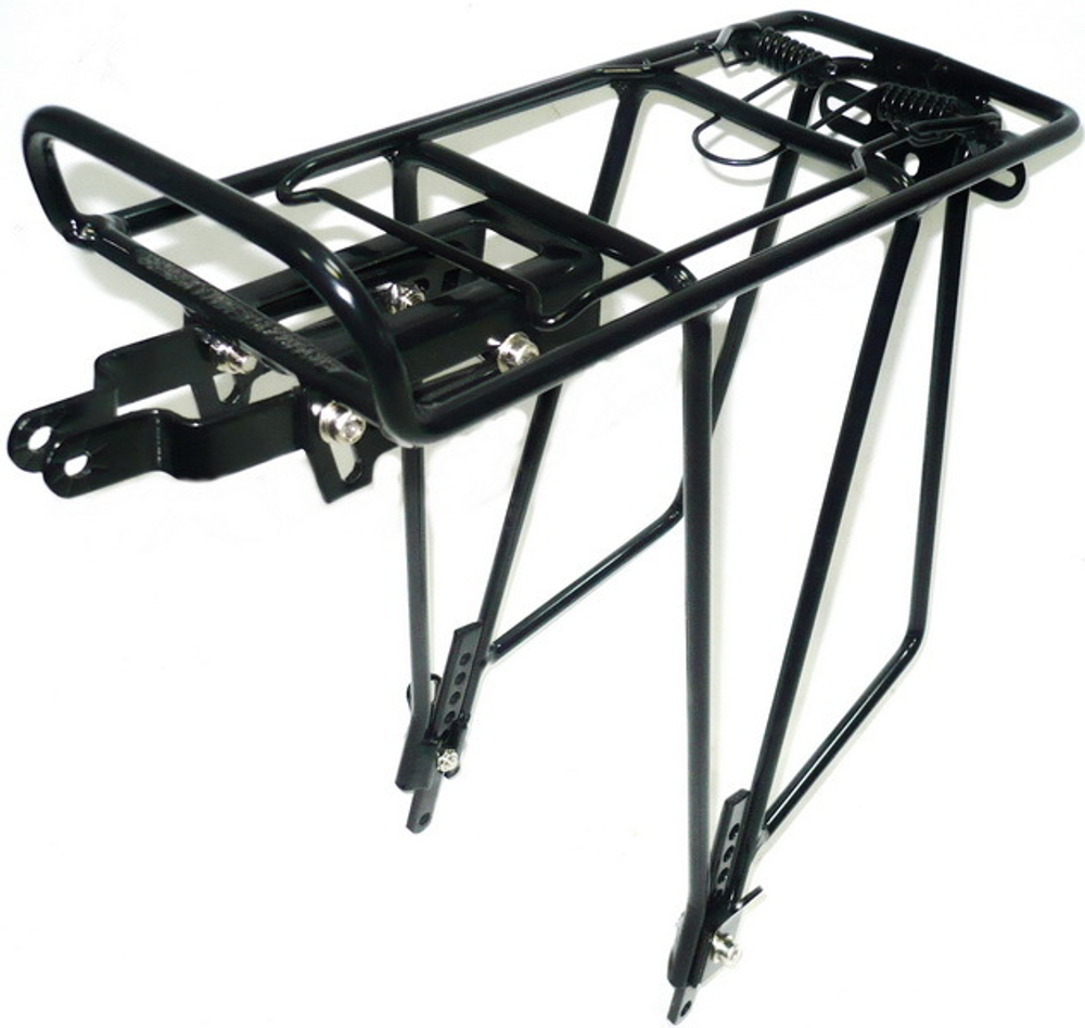 Багажник alloy задний с клипсой, регулируемый 24"-28", цвет чёрный