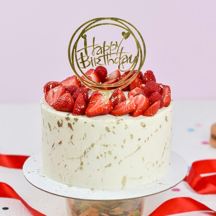 Ягодный торт «Клубника-малина» на день рождения девушке