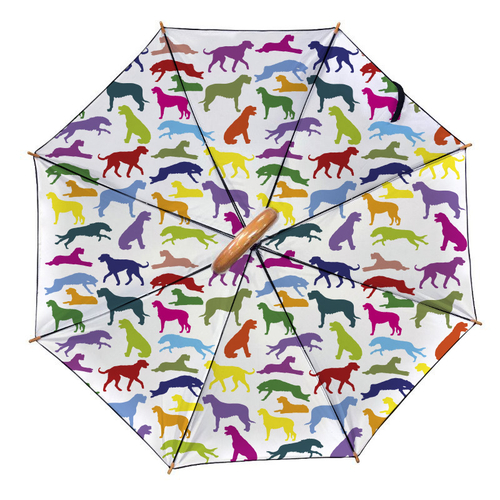 Зонт "Цветные Силуэты вашей собаки"
