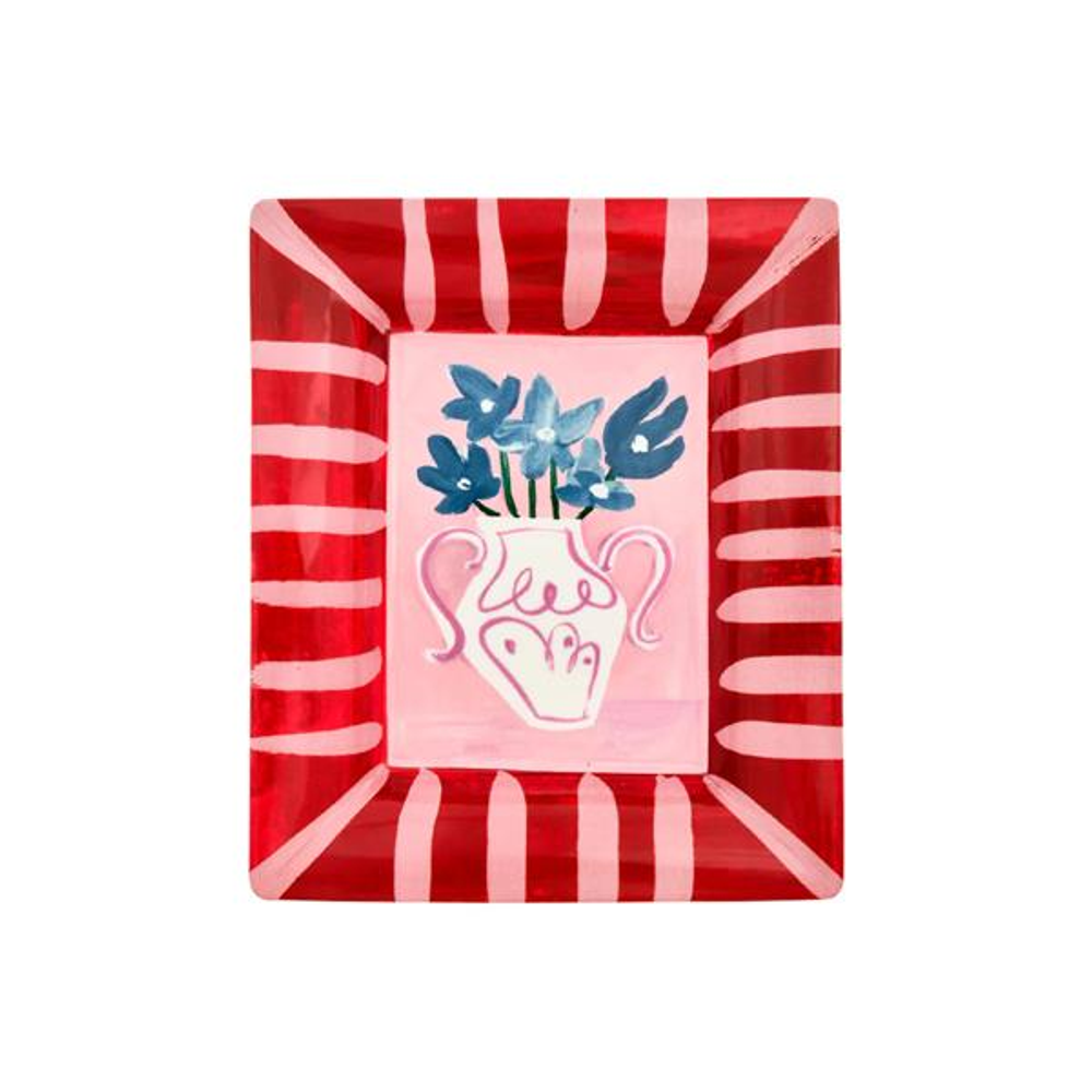 Блюдо прямоугольное Fiori azzurri, 20,5x17 см, Con Amore