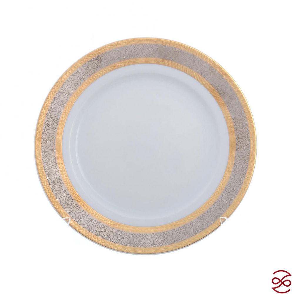 Столовый сервиз на 6 персон Thun Опал широкий кант платина золото 28 предметов