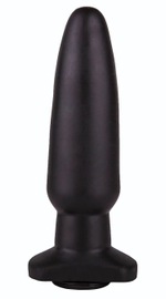 Чёрная анальная пробка с гладкой поверхностью - 18 см. (Цвет: черный)