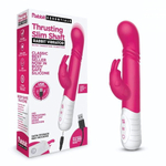Розовый массажер для G-точки Slim Shaft thrusting G-spot Rabbit - 23 см. (Цвет: розовый)