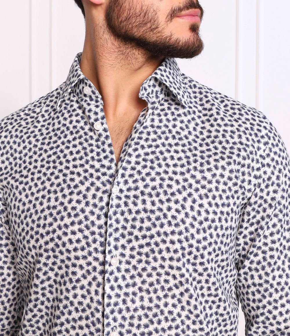 льняная рубашка c-hal-kent-c1-223 BOSS BLACK - белый(50474169)