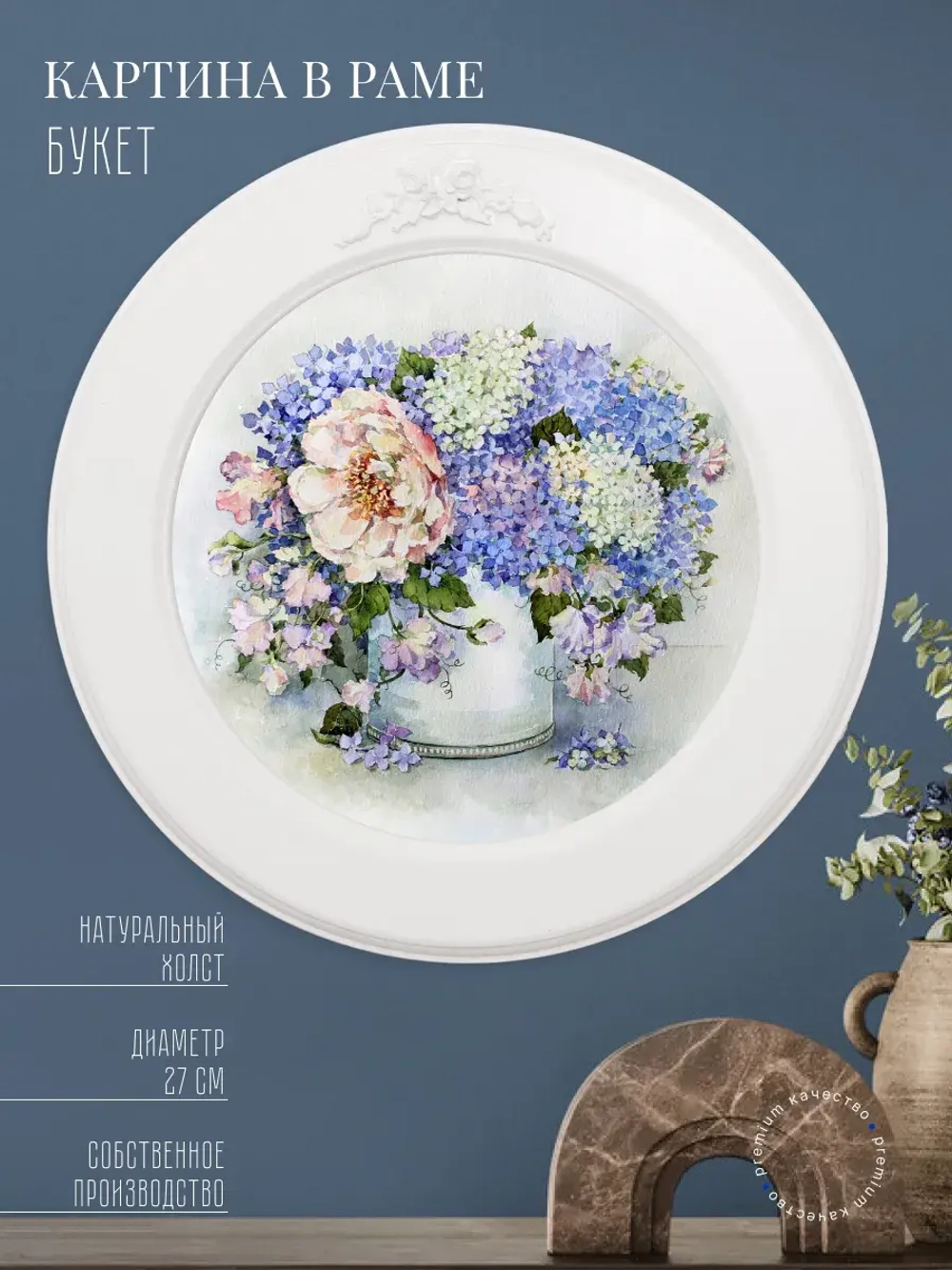 Картина на стену интерьерная на холсте 27 см