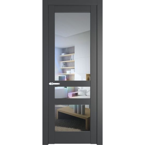 Межкомнатная дверь эмаль Profil Doors 3.5.2PD графит остеклённая