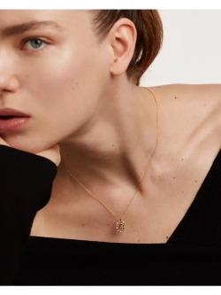 Колье Буква C серебро 925 пробы покрытое золотом