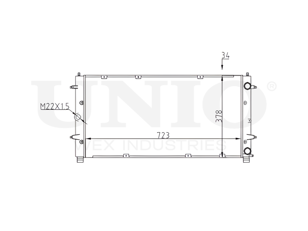 Радиатор охлаждения двигателя UNIO RAD-10069