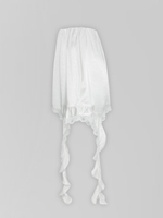 Юбка Talantova короткая атласная с отделкой кружевом и рюшами