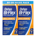 Osteo Bi-Flex, Здоровье суставов, тройная сила, 2 пакетика, 80 таблеток, покрытых оболочкой