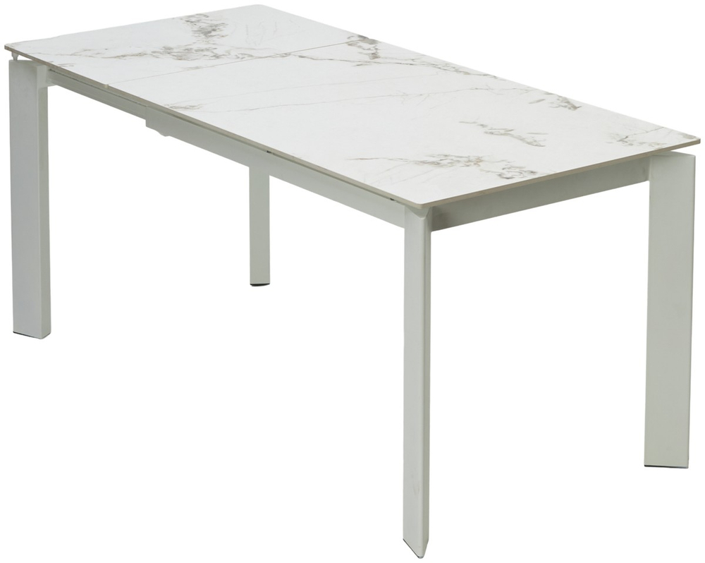 Стол М-City DISAUR Корнер (Corner) 120 Голден Жаде (Gloss Golden Jade Solid Ceramic), Белый