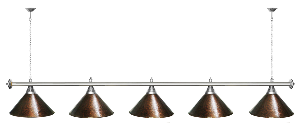 Лампа STARTBILLIARDS 5 пл. (плафоны золотые,штанга золотая,фурнитура золото)