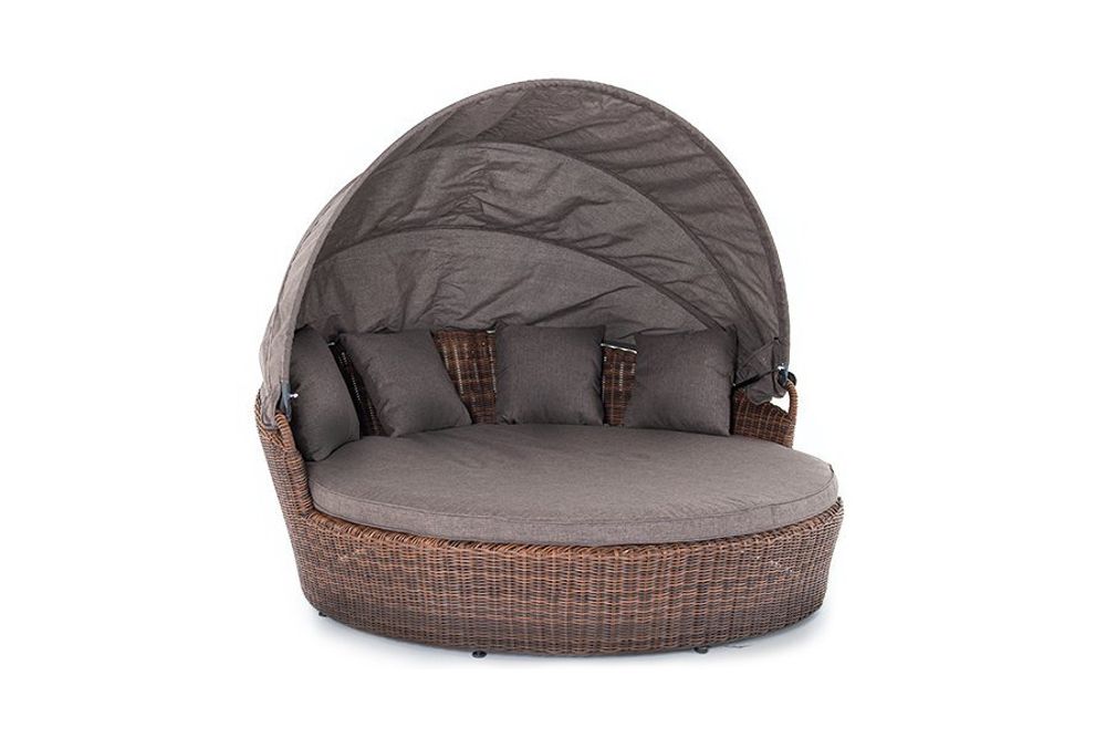 Стильяно, шезлонг Kоричневый, искусственный ротанг