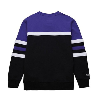 Баскетбольная толстовка Mitchell&Ness NBA Vintage Logo Head Coach Fleece Pullover Sacramento Kings Purple/Black