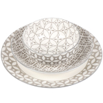 Сервиз столовый керам, 16 пр, 4 перс, Мозаика бежевый