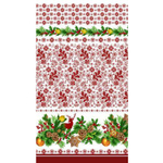 Полотенце вафельное 40*75см «Новогодний пряник» бордо