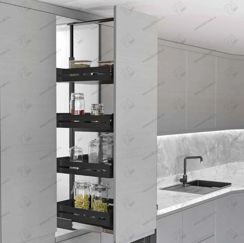 S-1827-UB-A Шкаф-колонна в базу 400 мм, Starax Unique Box, 6-ти ярусная, (330х510х1850-2000 мм), ант