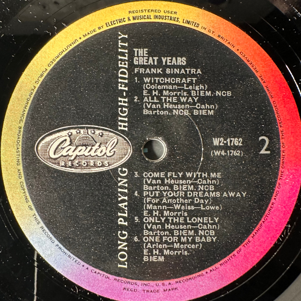 Frank Sinatra ‎– The Great Years 3LP (Англия 1962г.)