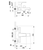 Смеситель для ванны с коротким изливом LEMARK plus FACTOR – LM1612C