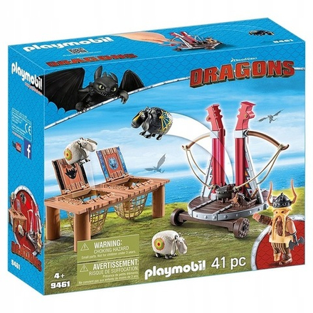 Конструктор Playmobil Dragons  9461 Gobber Gobber с катапультой