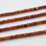 Фианит, рондель с огранкой, цвет сердолик, размер около 3,1*2,3 мм, цена за нить 38 см (около 165 шт)