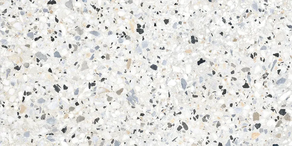 Керамогранит Alma Ceramica GFA114TRZ07L Terrazzo 114x57 белый лаппатированный под камень