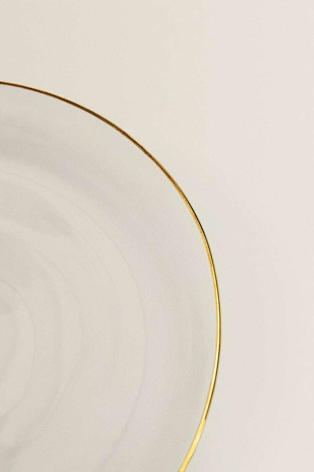 ZARA HOME ТАРЕЛКА ИЗ БОРОСИЛИКАТНОГО СТЕКЛА С ОБОДКОМ, ЗОЛОТИСТЫЙ