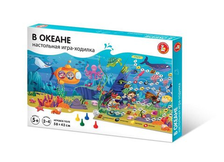 Игра с фишками 580*420 мм "В океане" в коробке 5+
