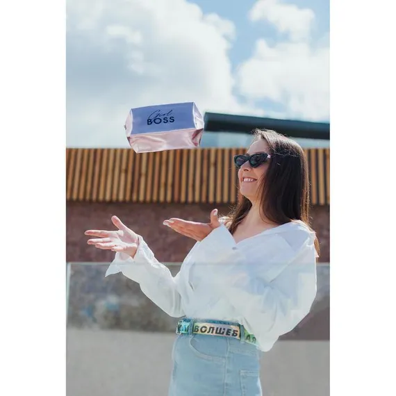 Ремень женский из зеркальной кожи "Вся такая волшебная"