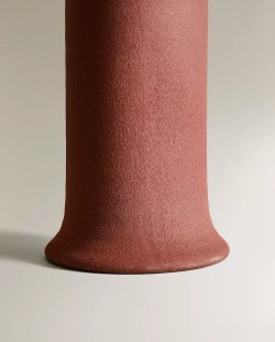 ZARA HOME КЕРАМИЧЕСКАЯ ВАЗА, КОРИЧНЕВЫЙ