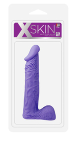 Фиолетовый фаллоимитатор большого размера XSKIN 9 PVC DONG - 23 см. (Цвет: фиолетовый)