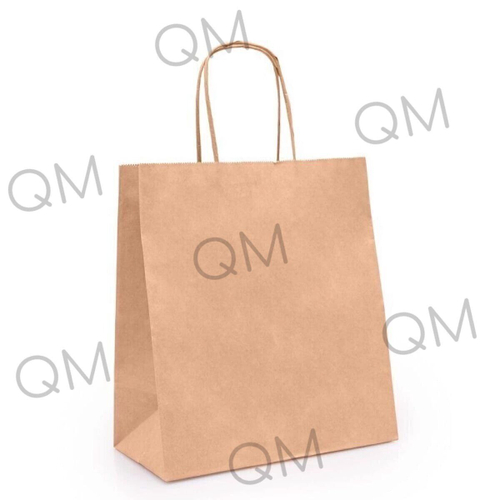 Крафт пакет с кручеными ручками и прямоугольным дном 220*120*250 мм 70 г/м2 бурый, 50шт