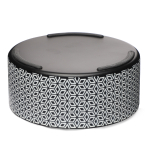 Миска металлическая интерьерная на силиконовой резинке утяжеленная "Орнамент", 0,8л, Triol