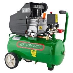 Компрессор поршневой с прямым приводом ( 1.5кВт, 8 бар, ресивер 24л, 198л/м, 2850 об/мин, 220В, медная обмотка электродвигателя) RockForce##Rock FORCE RF-20/24