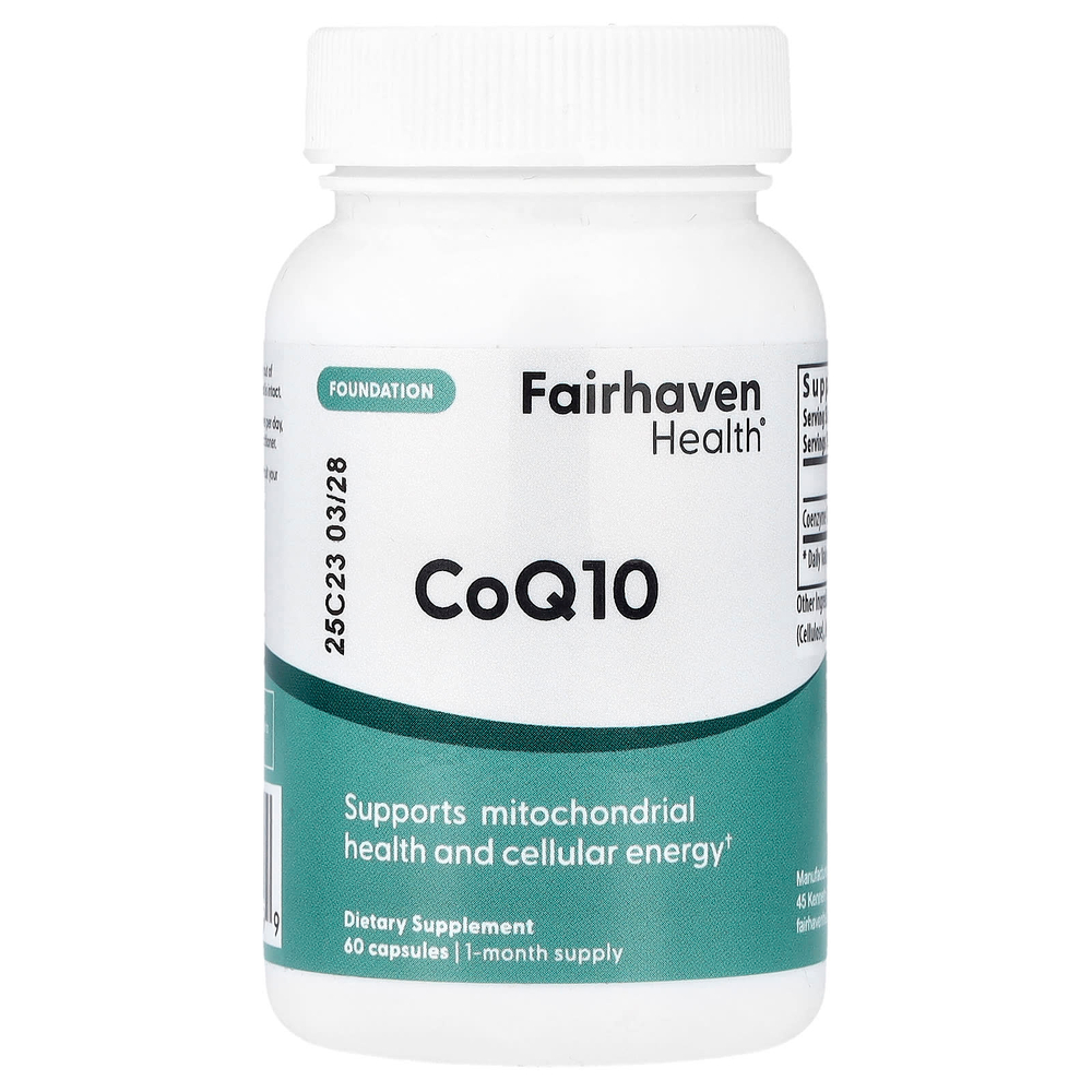 Fairhaven Health, коэнзим Q10, 60 капсул (100 мг в 1 капсуле)