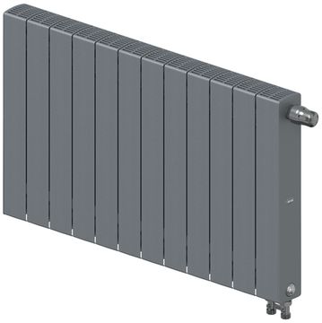 Радиатор Rifar SUPReMO Ventil 500 "титан" - 12 секций подключение нижнее (правое)