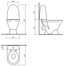 Унитаз-компакт Виктория комфорт (Белый)/12шт сидение Wirquin ДМ, креплен. пластиковое