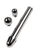 Анальный душ с тремя насадками Toyfa Metal серебристый