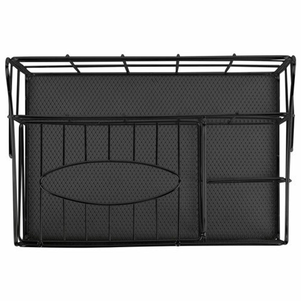 Органайзер для косметики и мелочей металлический 4 секции, MONTE VITA, 160х240х150 мм, черный, 272480