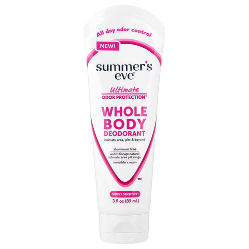 Summer's Eve, Ultimate Odor Protection™, дезодорант для всего тела, Simply Sensitive®, 89 мл (3 жидк. унции)