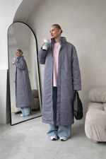 Пальто женское демисезонное "Ливерпуль" серый