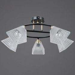 Люстра на штанге ILLUMICO IL0850 IL0850-5CSQ-25BKAB ELITE