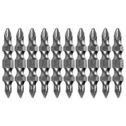 Бита двухсторонняя, PH2-PH1 х 45 мм, сталь S2, 10 шт. Denzel