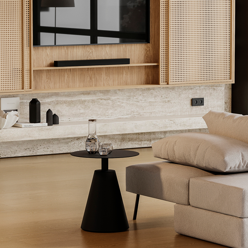 Столик кофейный Bergenson Bjorn Marius, 50 см, черный