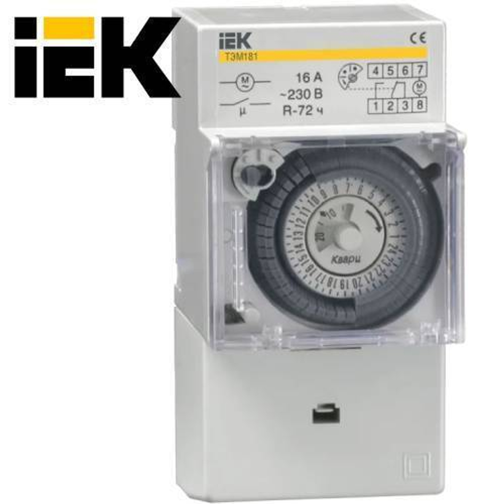 Таймер ТЭМ181 МТА 20-16 аналоговый 16А 230В на DIN-рейку IEK/МТА20-16