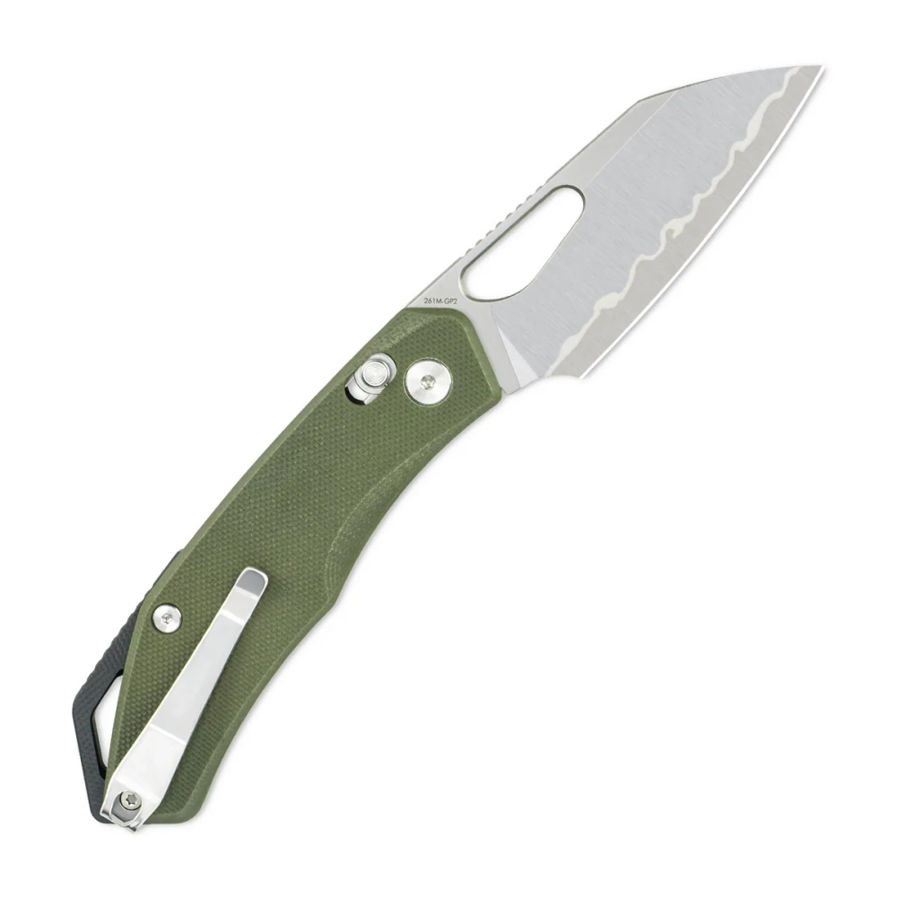 Нож складной SRM 261M-GP2 Cub Beadblast (140Cr Laminated, Green G10)