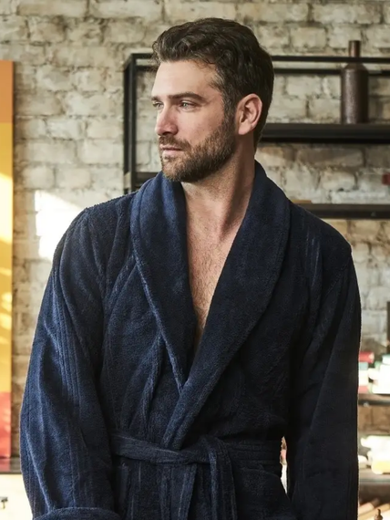 Халат мужской АДАМ без капюшона Джинс "Polens"